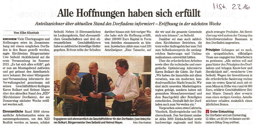 Heilbronner Stimme, 2.3.2016