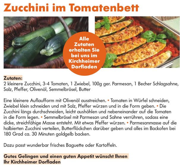 Rezept: Zucchini im Tomatenbett